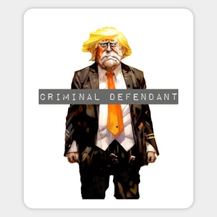 Trump: Criminal Defendant No. 2 (No Fill - Light Background) Sticker